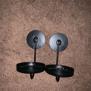 Black metal sconces